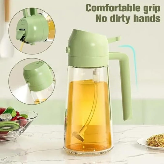 2in1 Spray Bottle & Dispenser For Cooking 500ML with premium nozzle